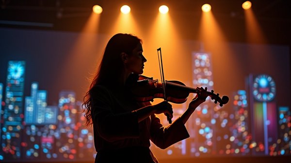 Le succès du violoniste avec technologie led : entre innovation scénique et expérience immersive